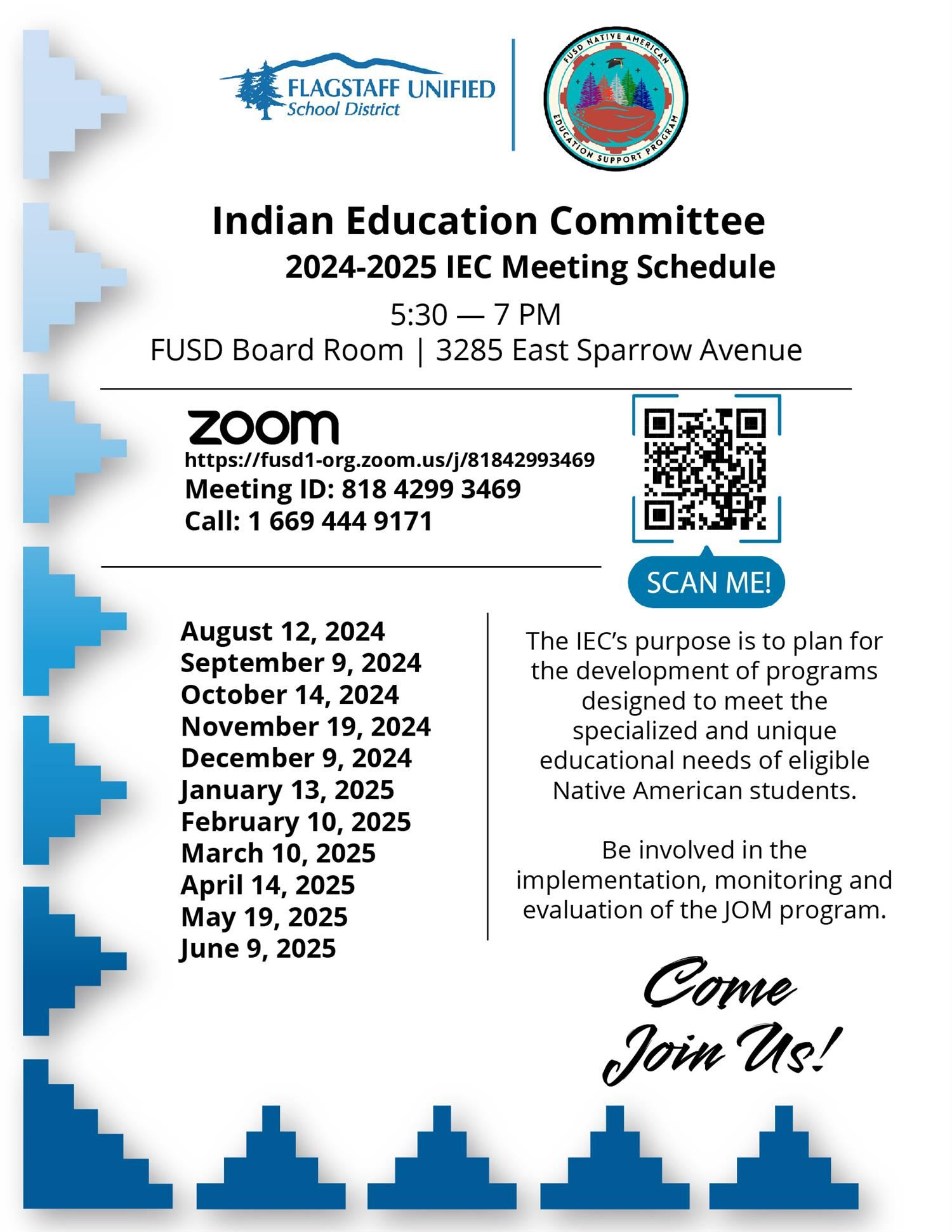 2024-2025 IEC Meeting Schedule